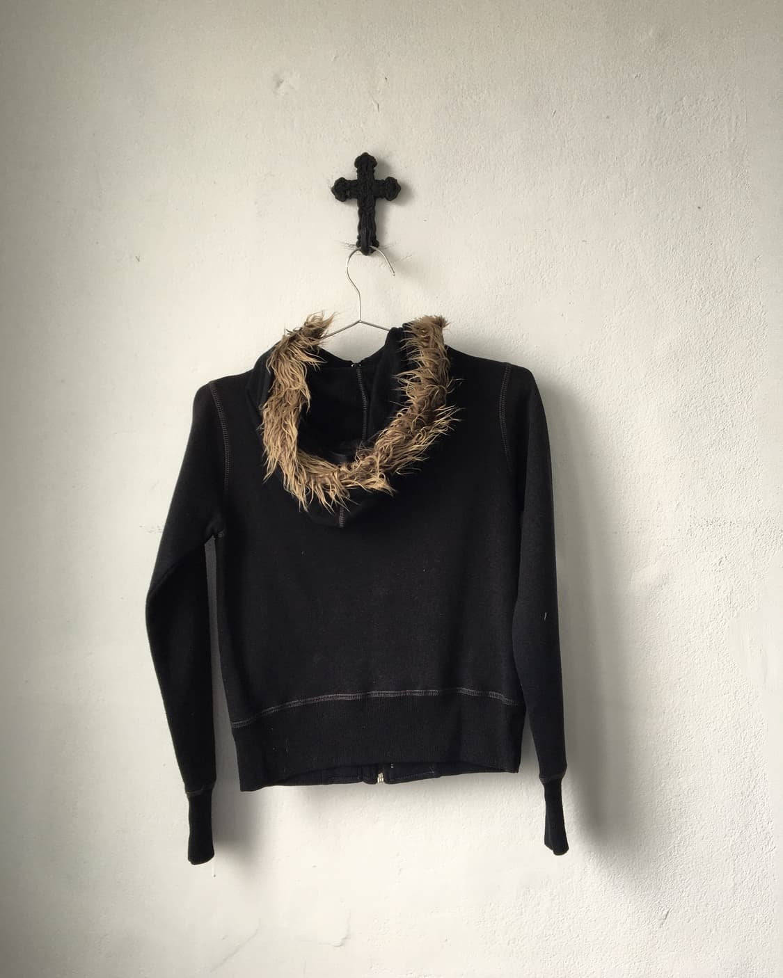 Fake fur hood trimming fireman hood zipu 상품이미지3