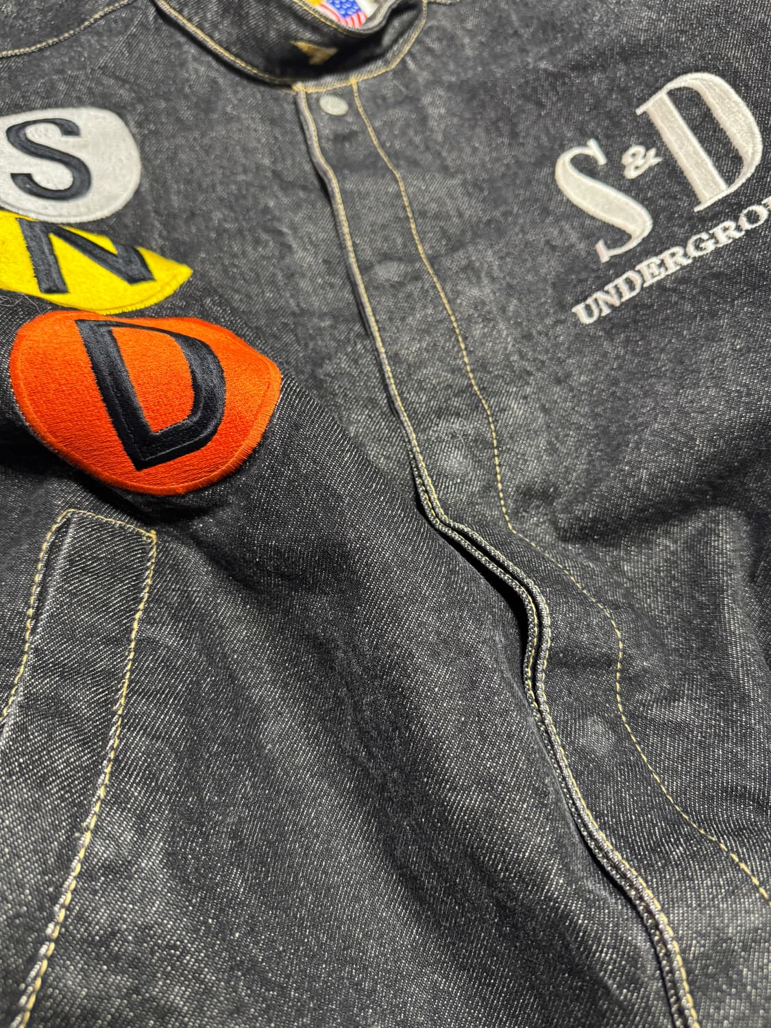 [3XL/USA] 제프 해밀턴(Jeff Hamilton) 데님 레이싱자켓 상품이미지5