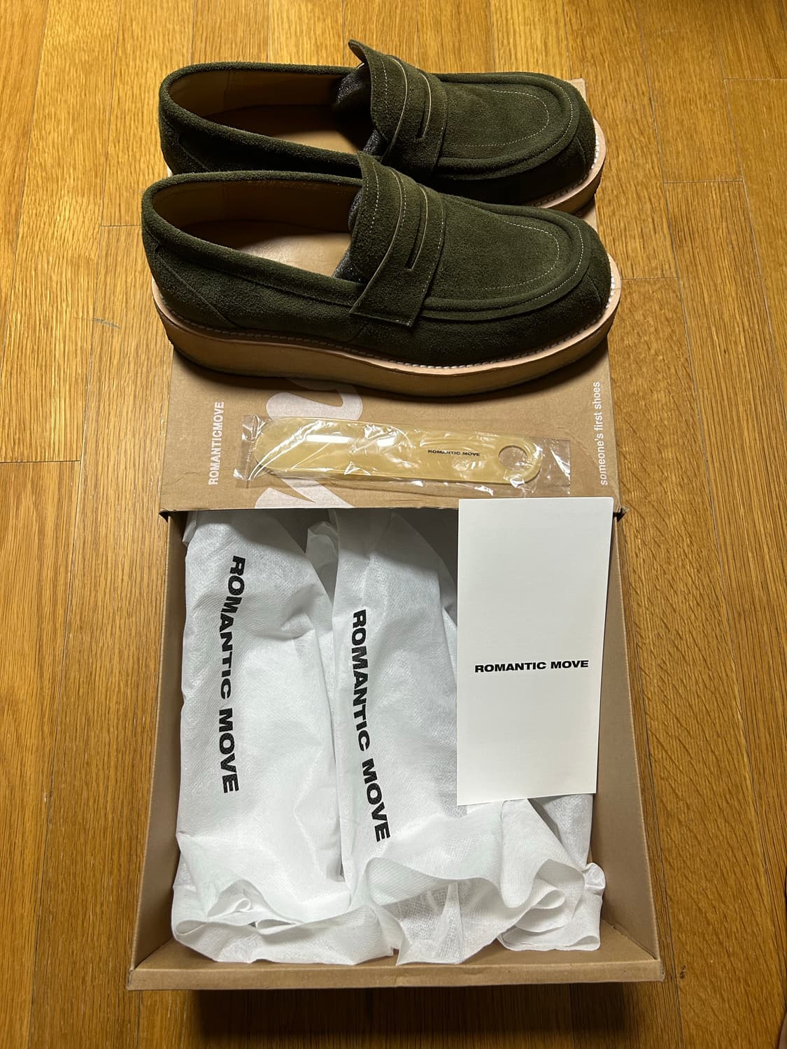 로맨틱무브 퍼티 크레페 로퍼 카키 스웨이드 R23M706 상품이미지3