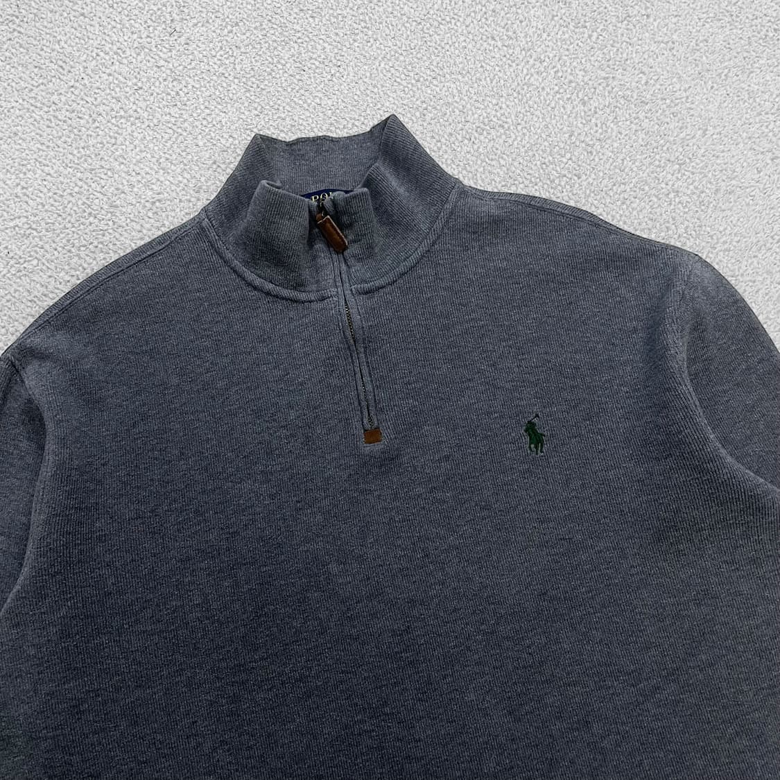 폴로 랄프로렌 포니 로고 하프집업 니트 그레이 상품이미지2