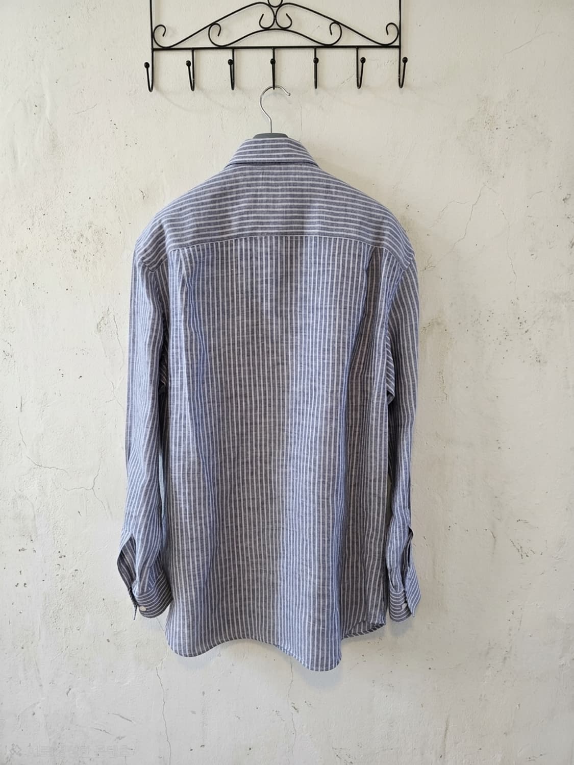 살바토레 페라가모 스트라이프 리넨 셔츠 M 상품이미지2