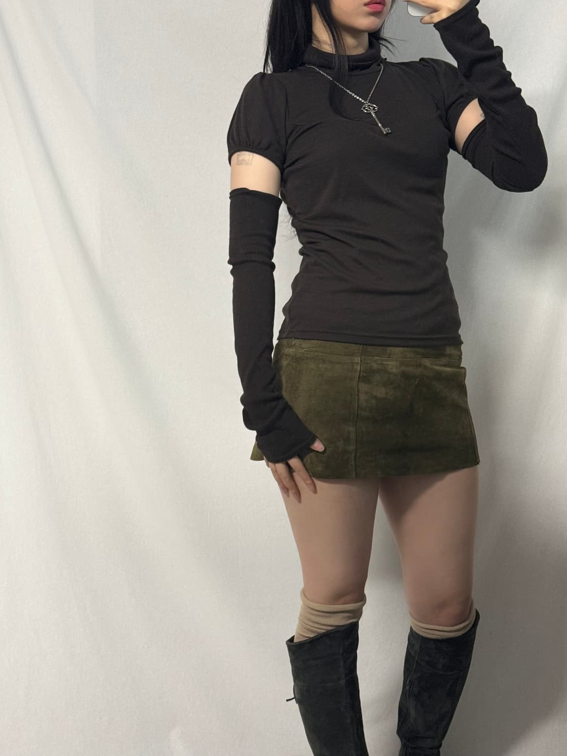 트랜스폼 슬리브 퍼프 폴라 넥 니트 상품이미지8