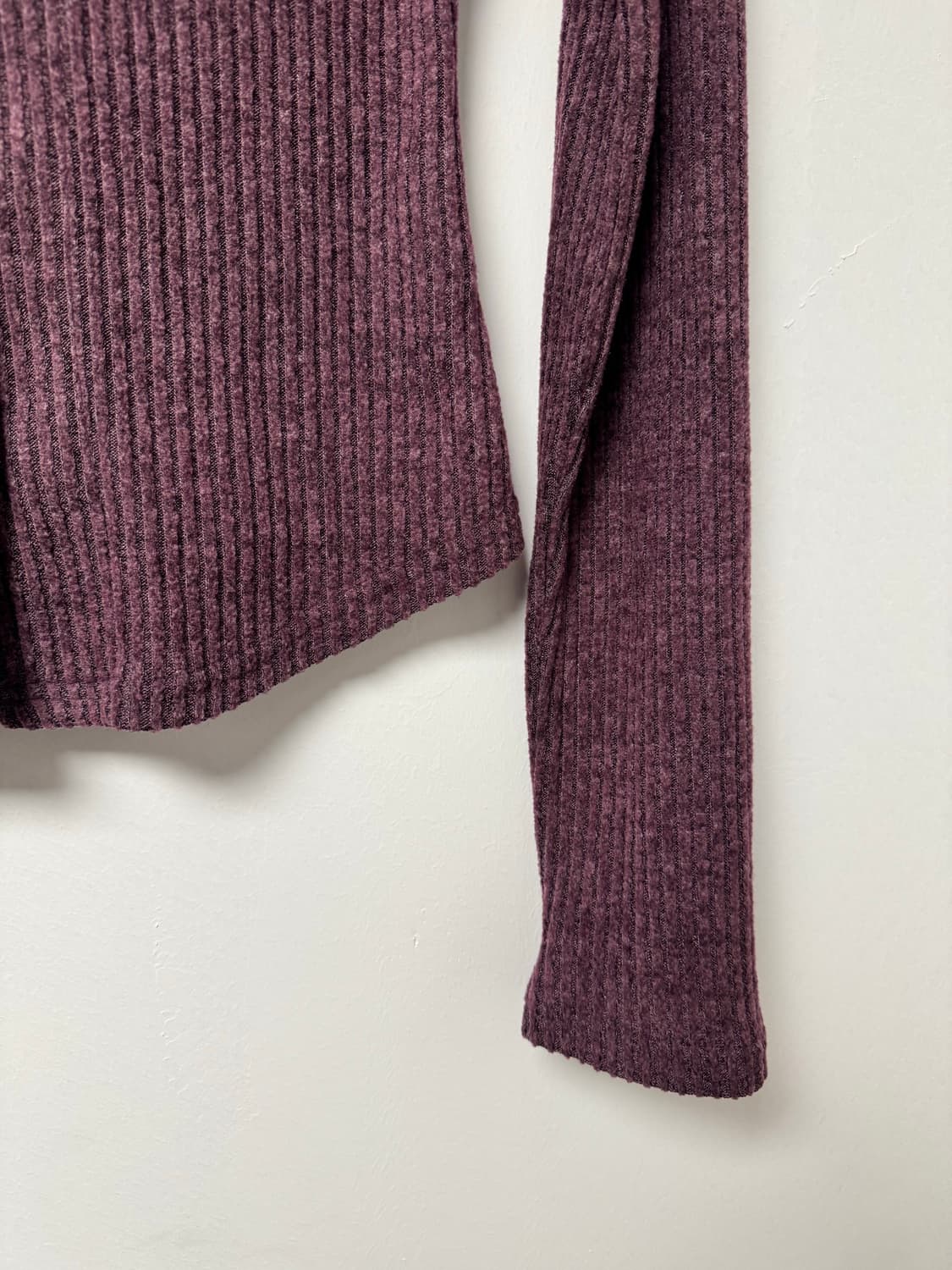 어반드레스 골지 니트 브이넥 가디건 니트 퍼플 M 상품이미지7