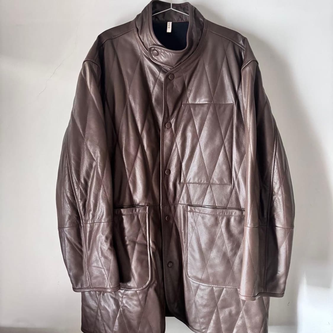 (4) ccu 레더 퀄팅 레더 가죽자켓 상품이미지2