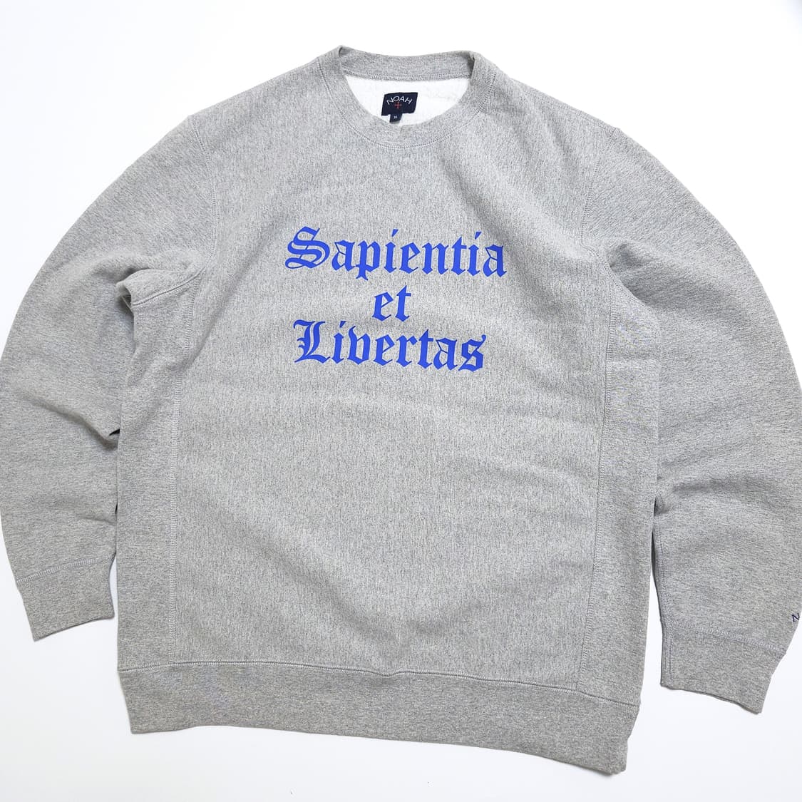 노아 NOAH 놀리지 크루넥 맨투맨 티셔츠 헤더그레이 상품이미지2