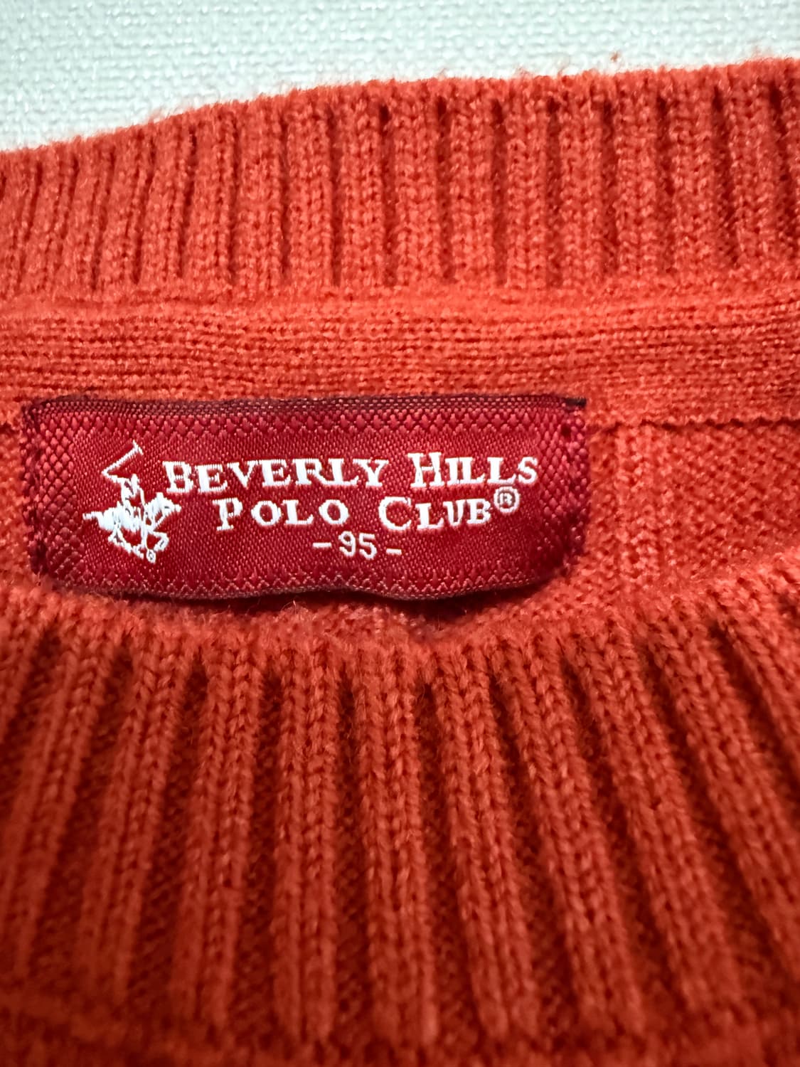 beverly hills 폴로 클럽 오렌지 니트 상품이미지2