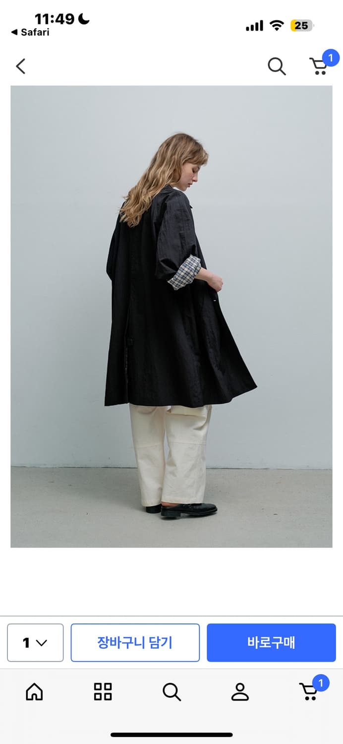 모데스트무드 파우더 트렌치코트 블랙 Powder Trench Coat ( 상품이미지5