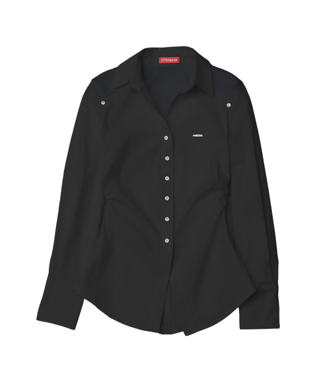 키치앤키스 슬림핏 셔츠 블랙 상품이미지2