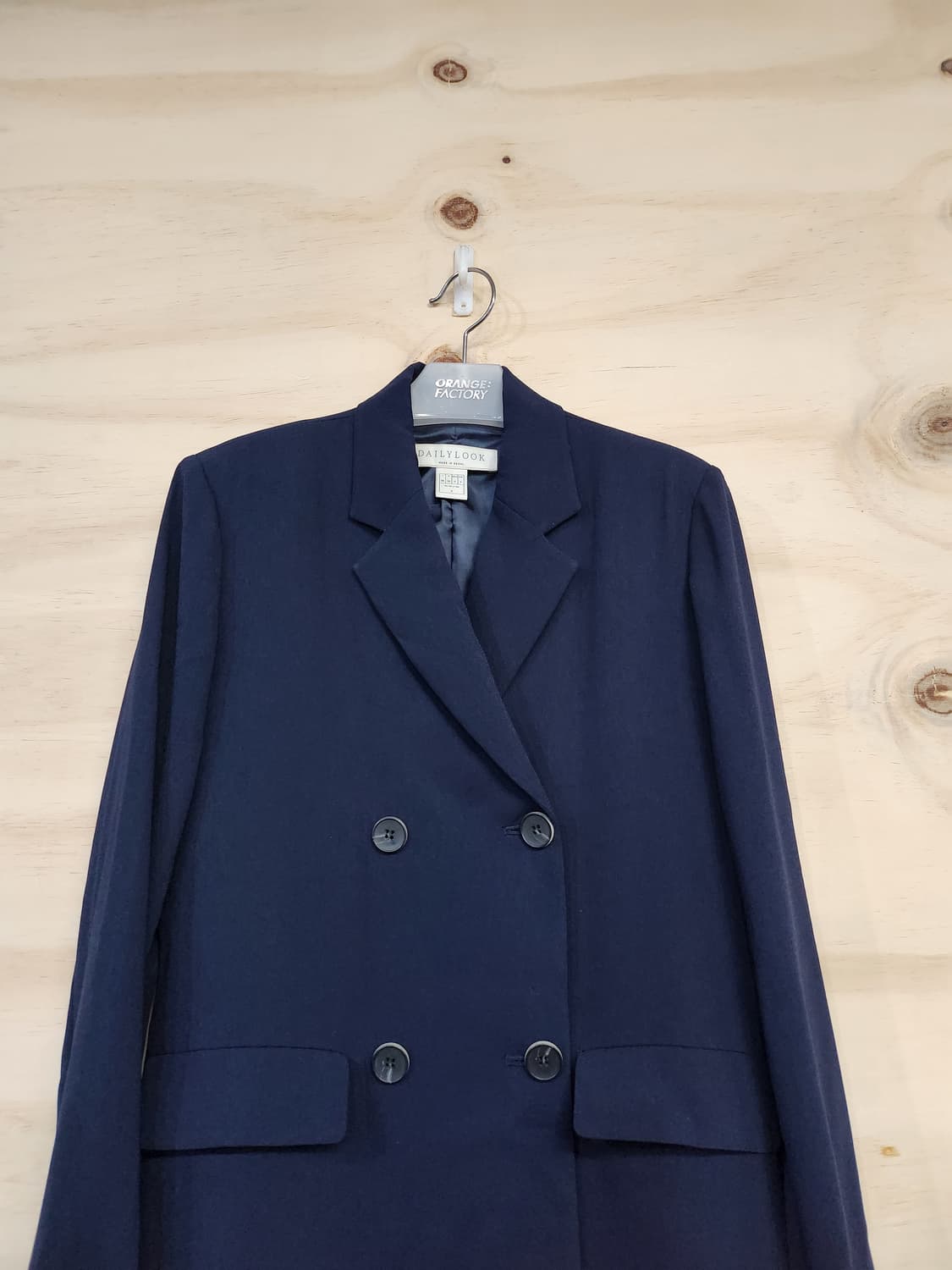 108) 데일리룩 플리츠포인트 롱 더블 코트 상품이미지4