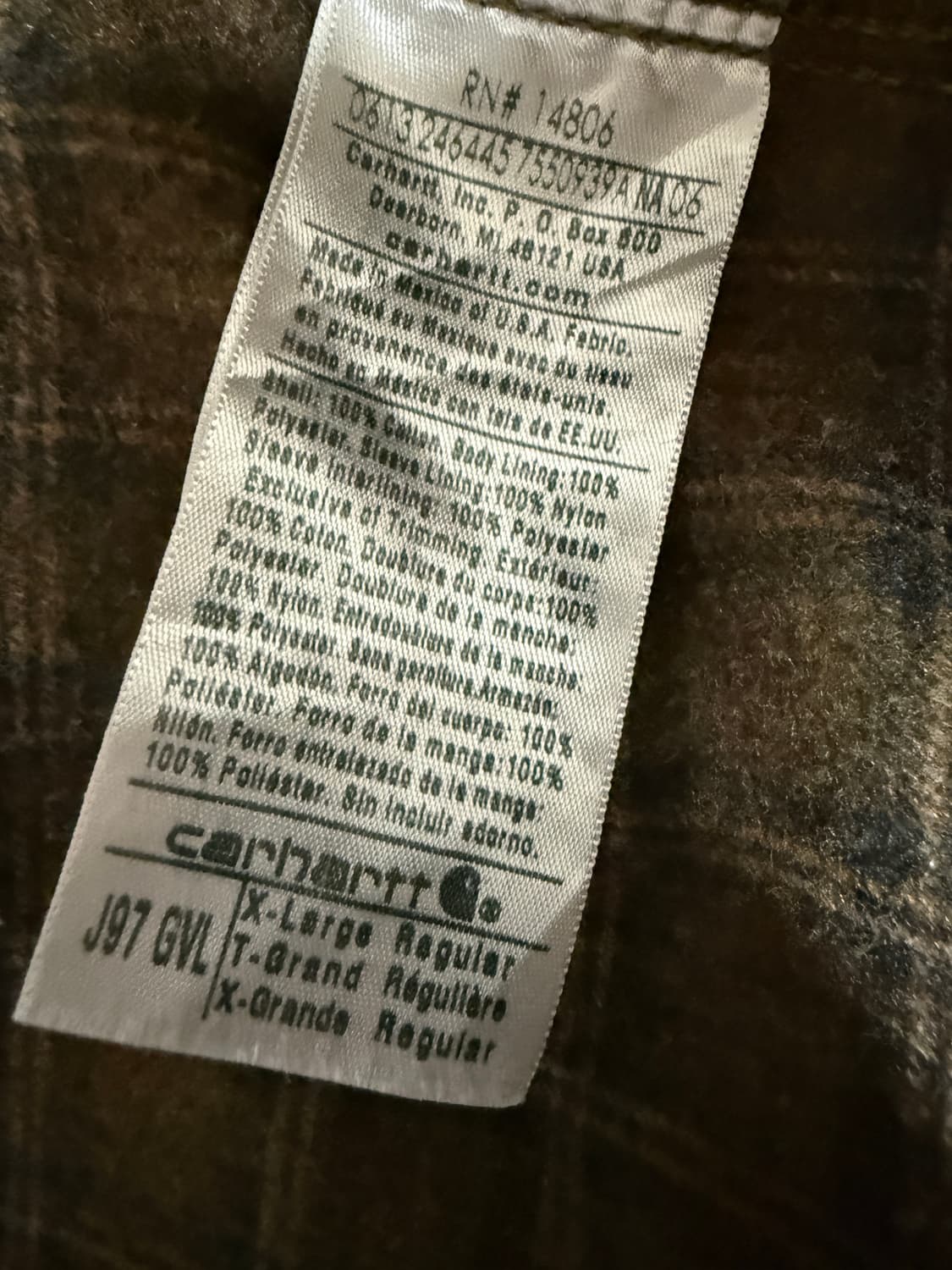 칼하트 디트로이트 j97 워크자켓 XL 상품이미지6