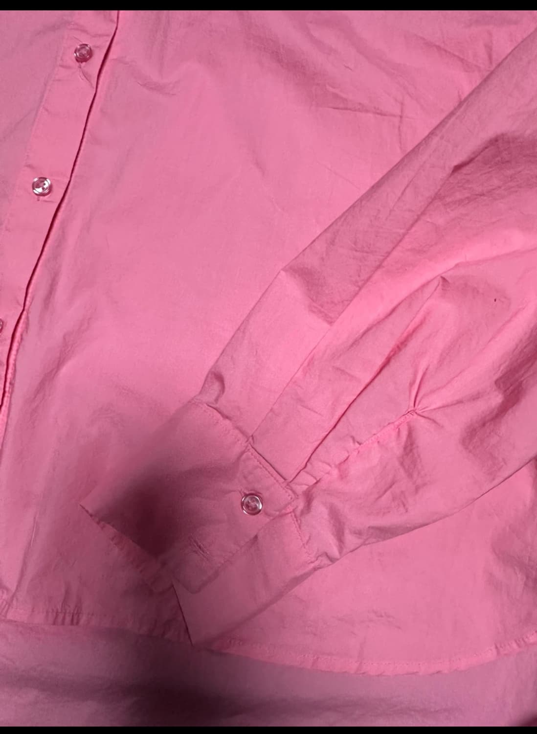 H&M 핑크 오버핏 셔츠(m) 상품이미지3