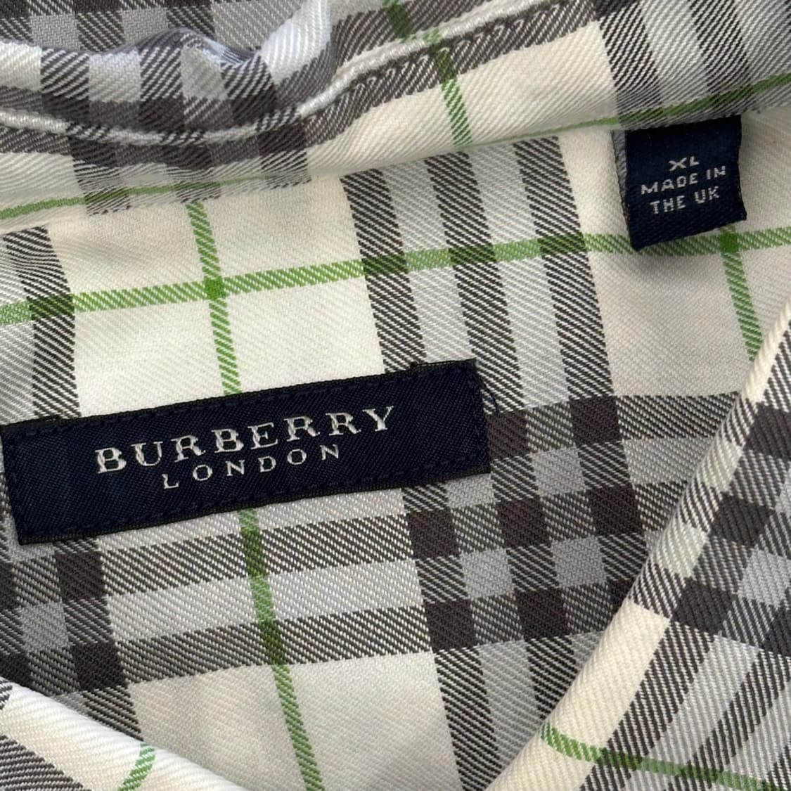 XL 버버리 그린로고 노바체크 반팔 셔츠 상품이미지4