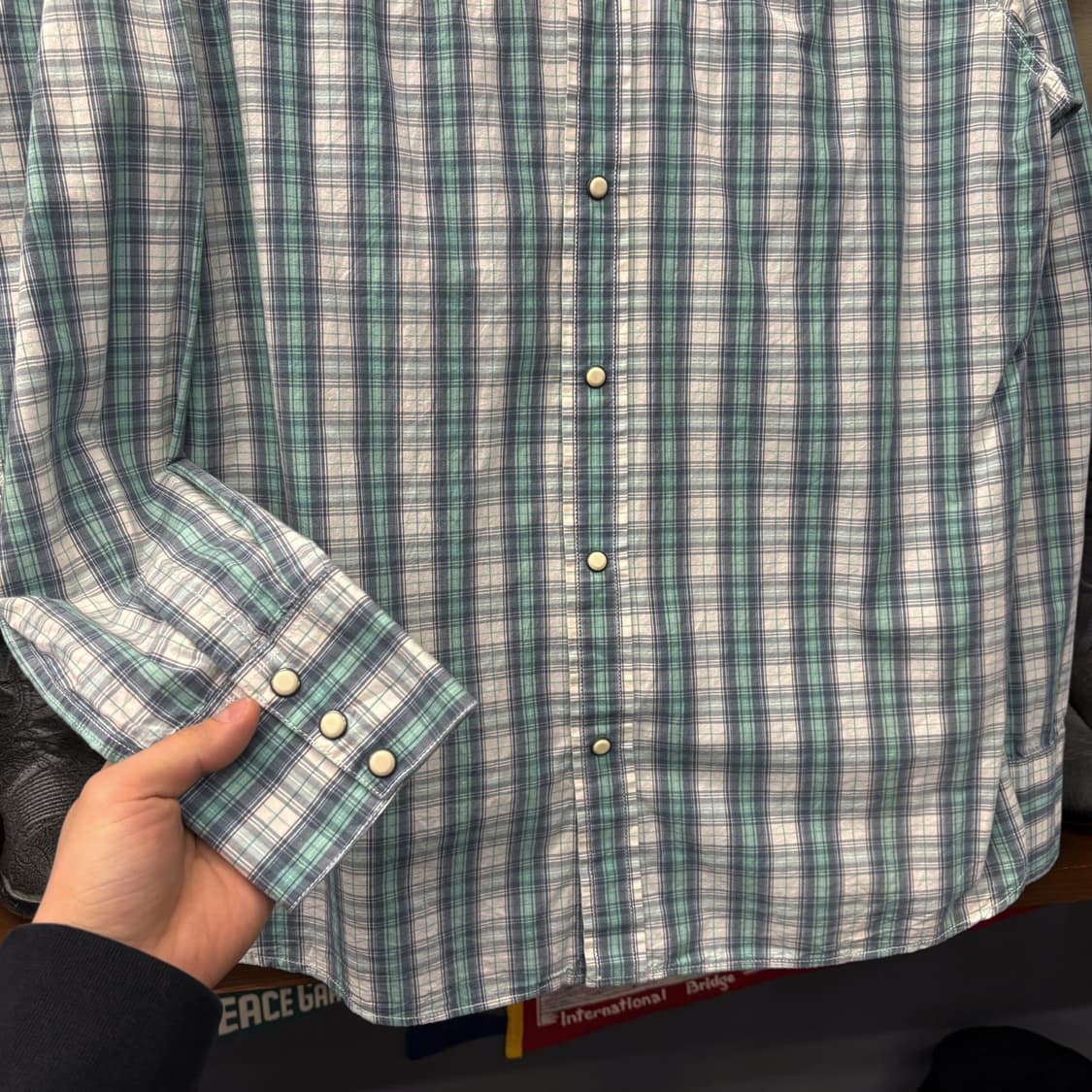 00s 리바이스 레트로 무드 플래드 체크 웨스턴셔츠 N597 상품이미지4