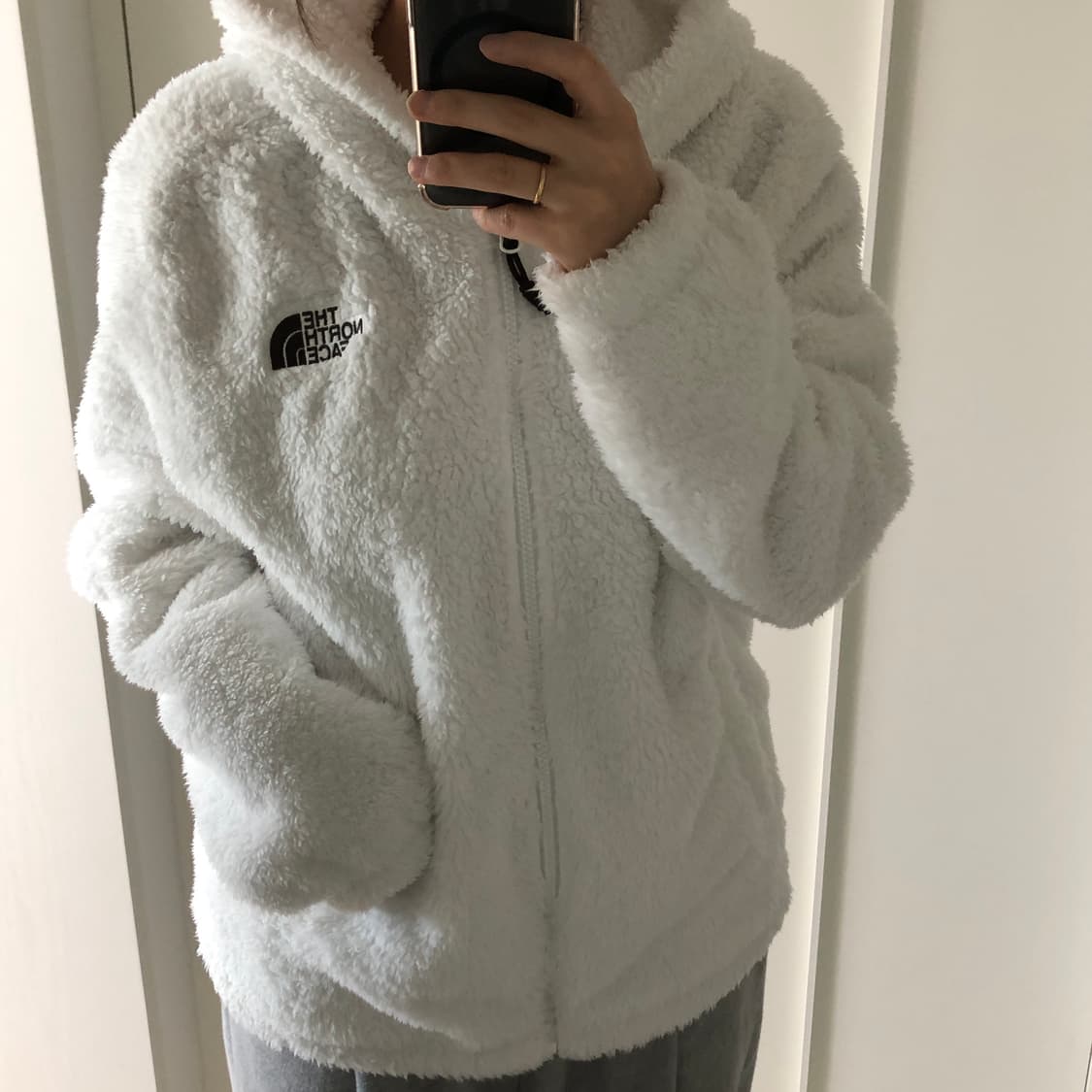 노스페이스 브라운 로고 후리스 상품이미지2