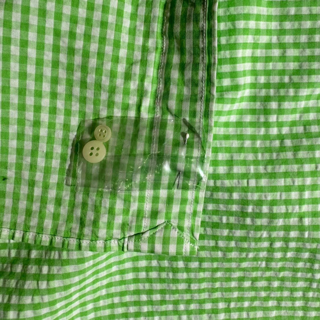 폴로 랄프로렌 포니로고 시어서커 깅엄체크 반팔 셔츠 상품이미지5