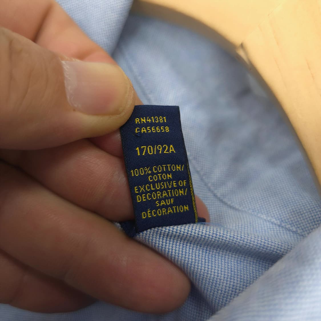 랄프로렌 RALPH LAUREN 클래식핏 옥스포드 셔츠 연블루 S 상품이미지8