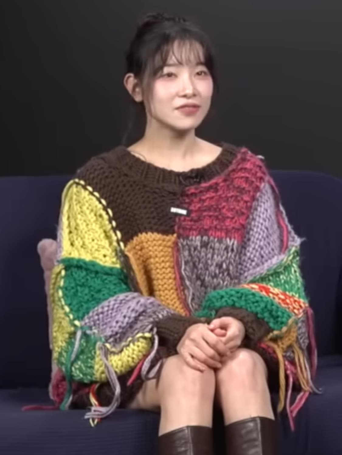 로이나인 멀티컬러 스퀘어 니트 - 브라이언, 이은지 니트, 김아영 니트  상품이미지1