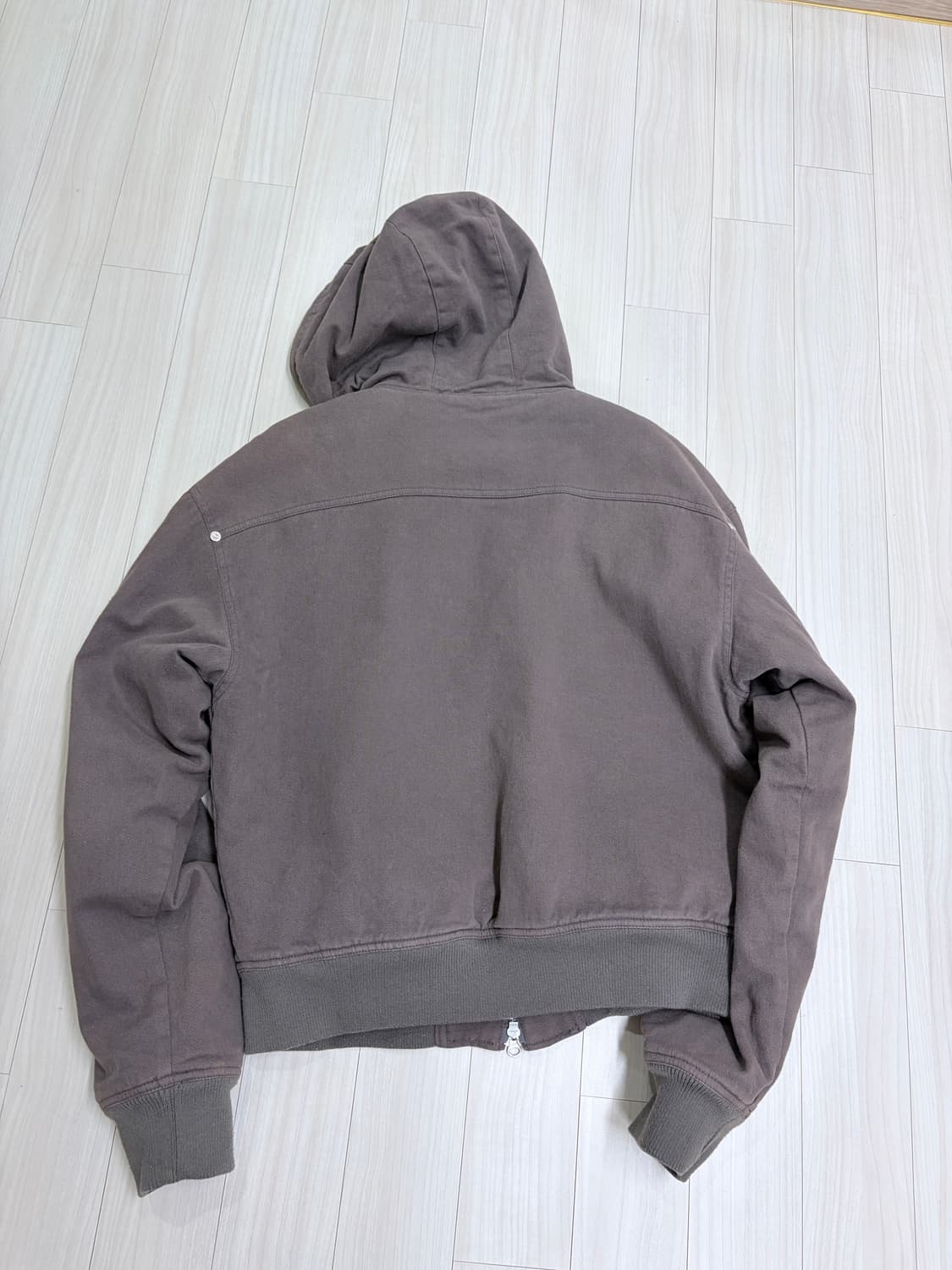 세터 테오 패디드 후드 집업 카키그레이 상품이미지5