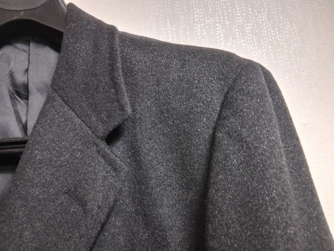 일본빈티지 valente 100% 퓨어캐시미어코트 남성M 95 그레이캐시 상품이미지4