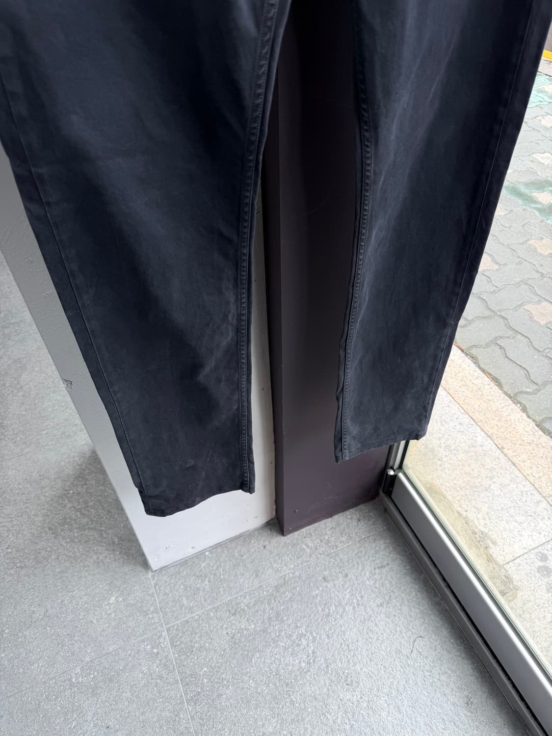 34~35/ 스톤아일랜드 백 와펜 패치 블랙 데님 팬츠 상품이미지4