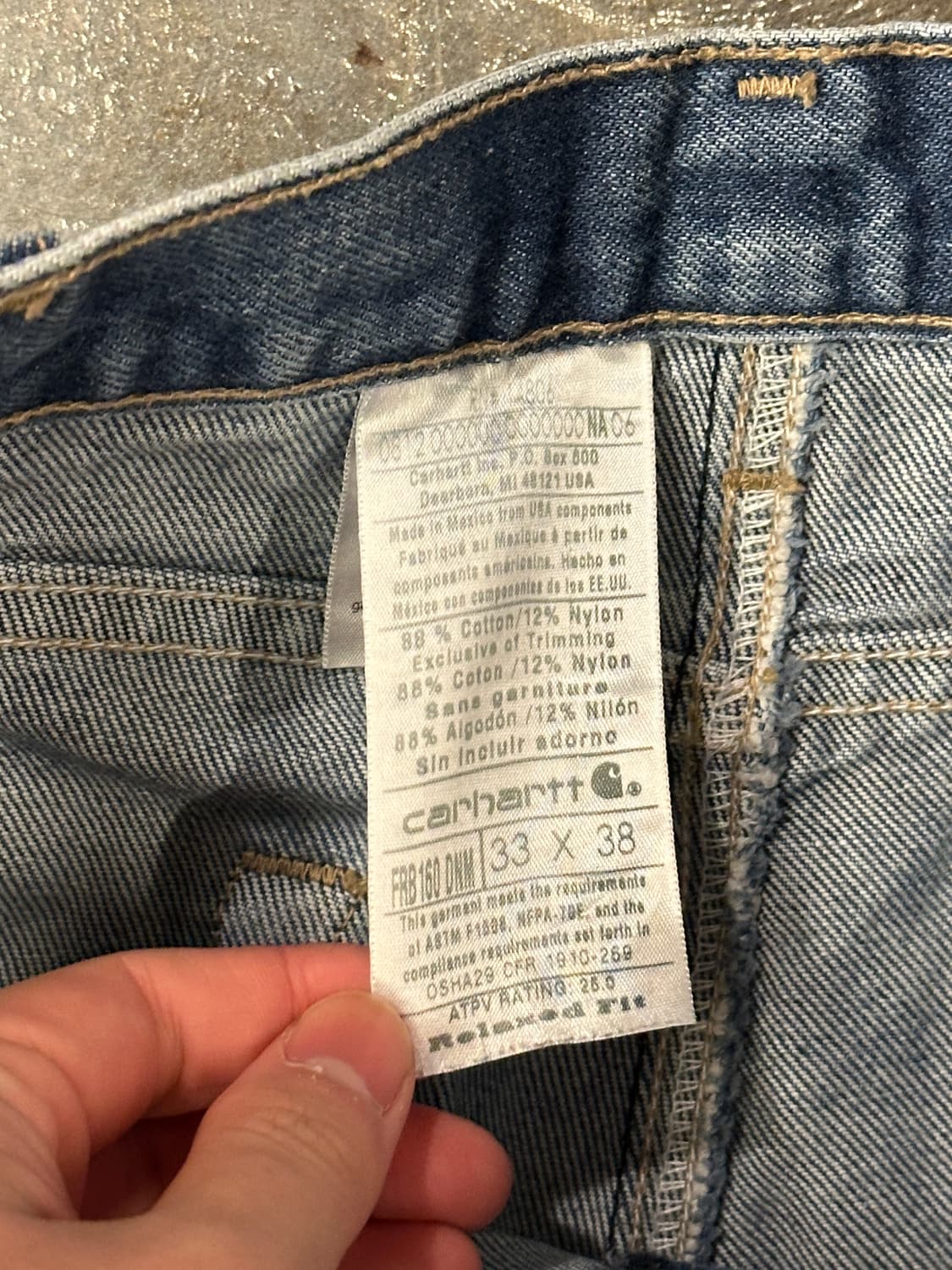 칼하트 FR 릴렉스핏 데님팬츠 33x38 상품이미지5