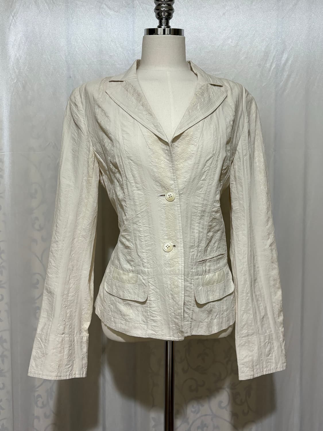 레이스 아이보리 블레이저 상품이미지1