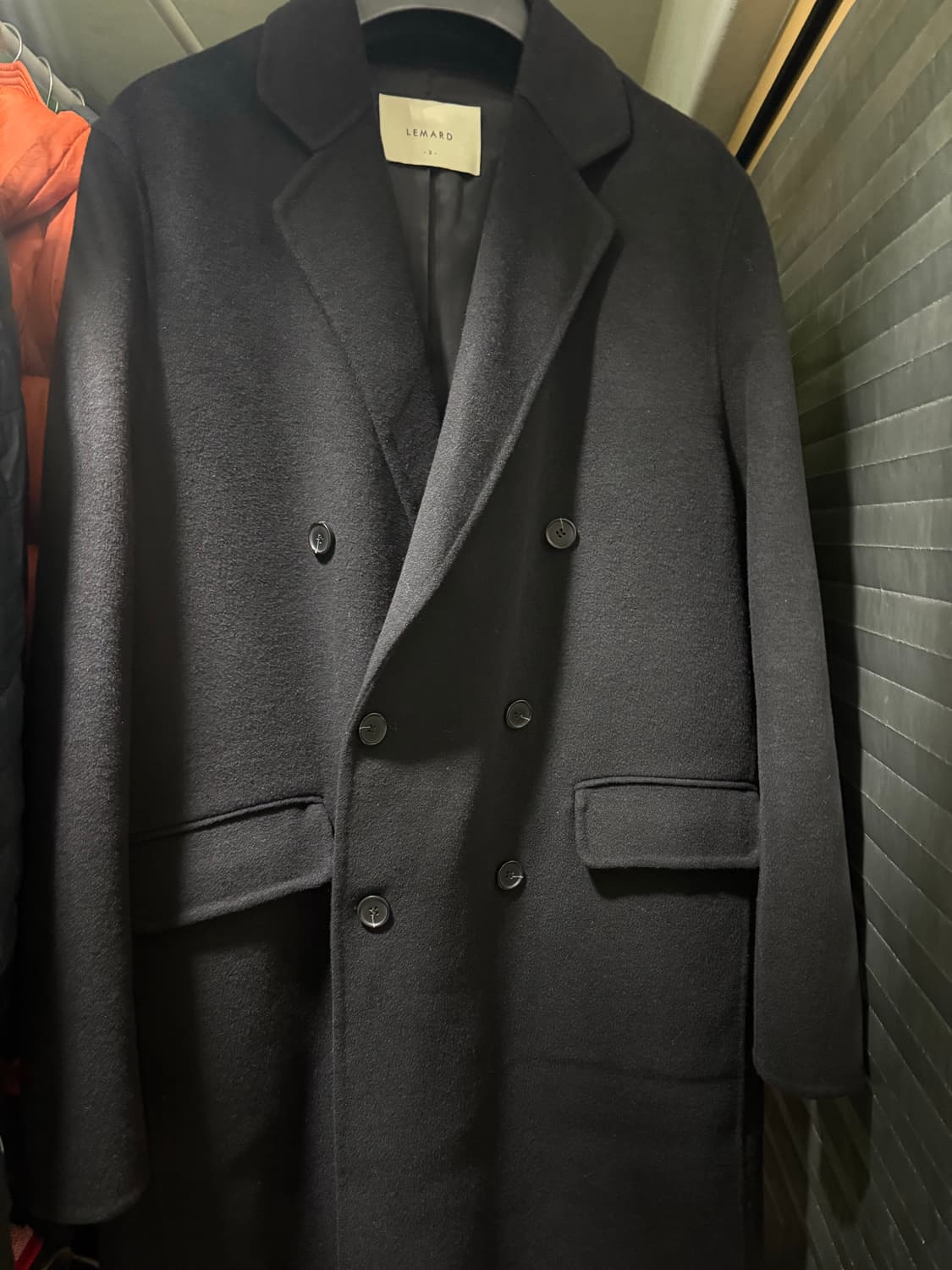 르마드 울 세미오버핏 핸드메이드 코트 블랙 M 팝니다 상품이미지5