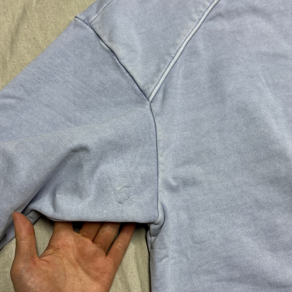 준지 21s 가먼트다잉 피그먼트 라벤더 맨투맨 L 상품이미지7