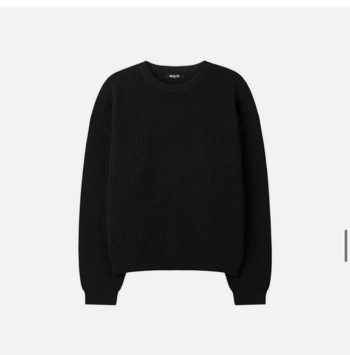 (XL) 드로우핏 램스 울 하찌 라운드 니트 BLACK 판매 상품이미지7