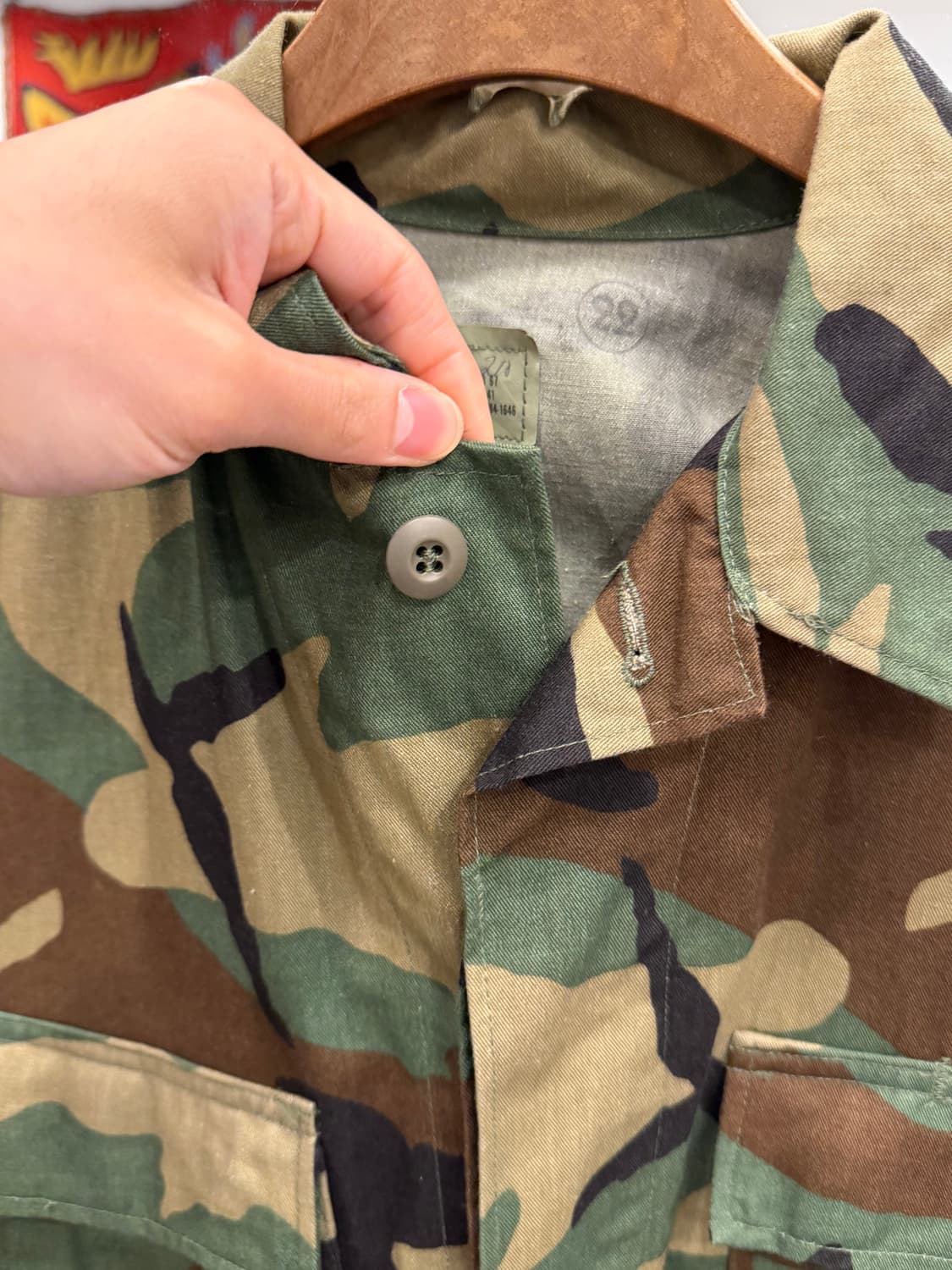 80s Military U.S.Army 미군 우드랜드 카모 BDU 자켓 상품이미지3