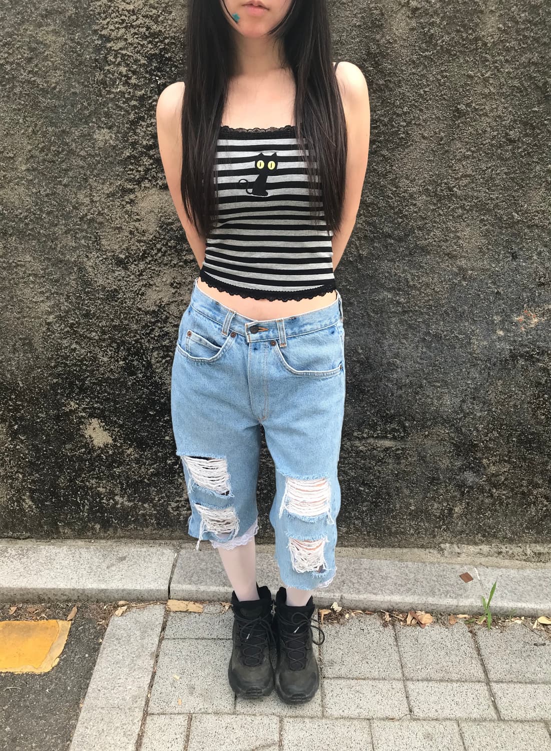 vintage cat sleeveless  상품이미지3