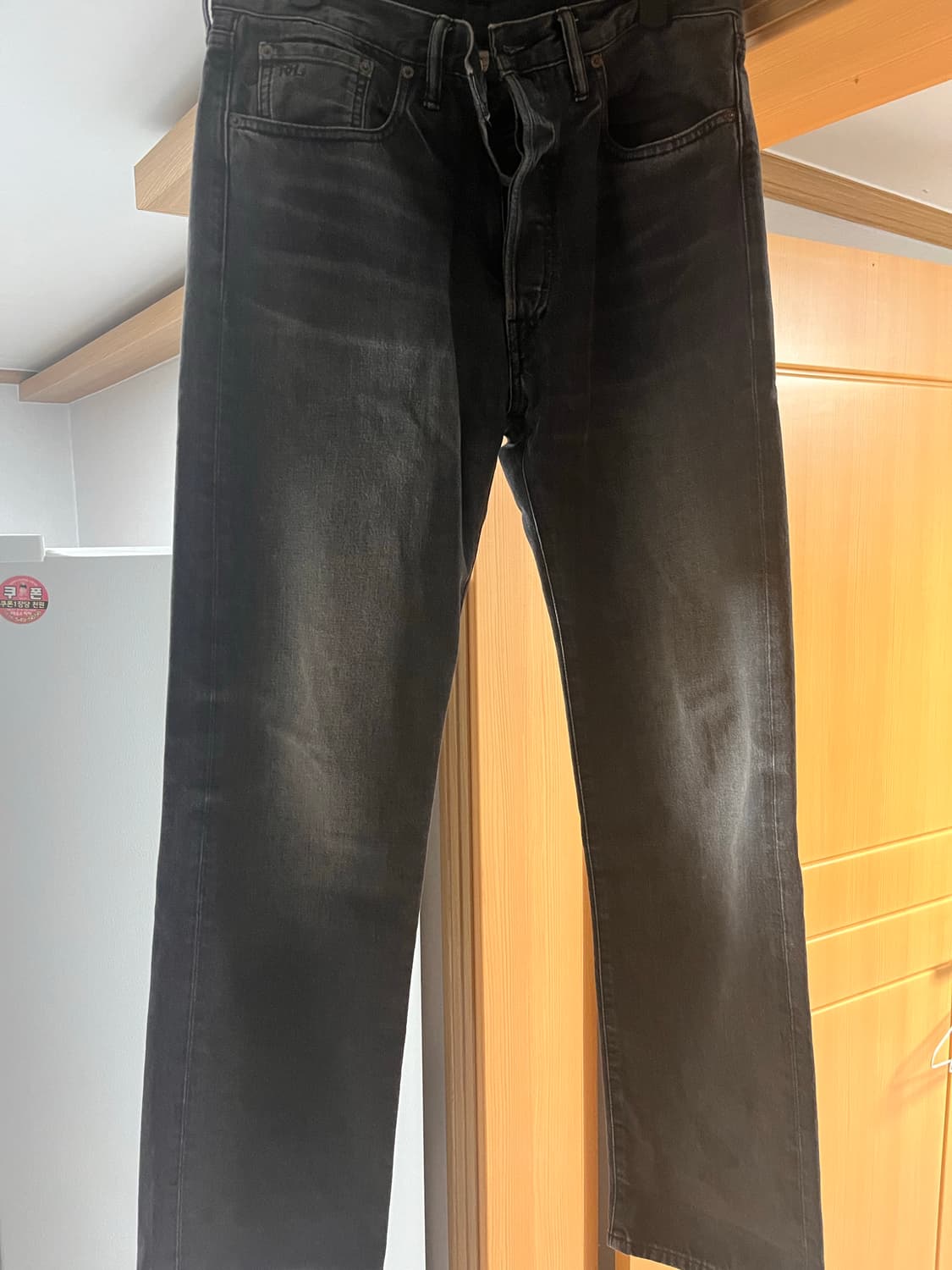RRL 스트레이트 데님 - 더스티블랙 워시 상품이미지1