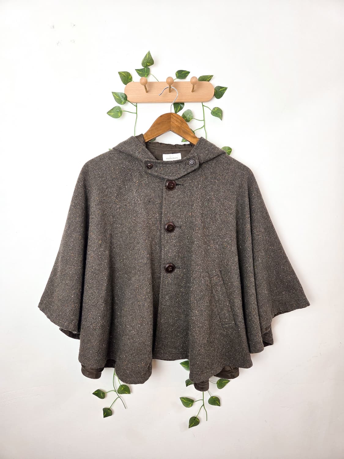 색실 콕콕 케이프 코트 상품이미지1