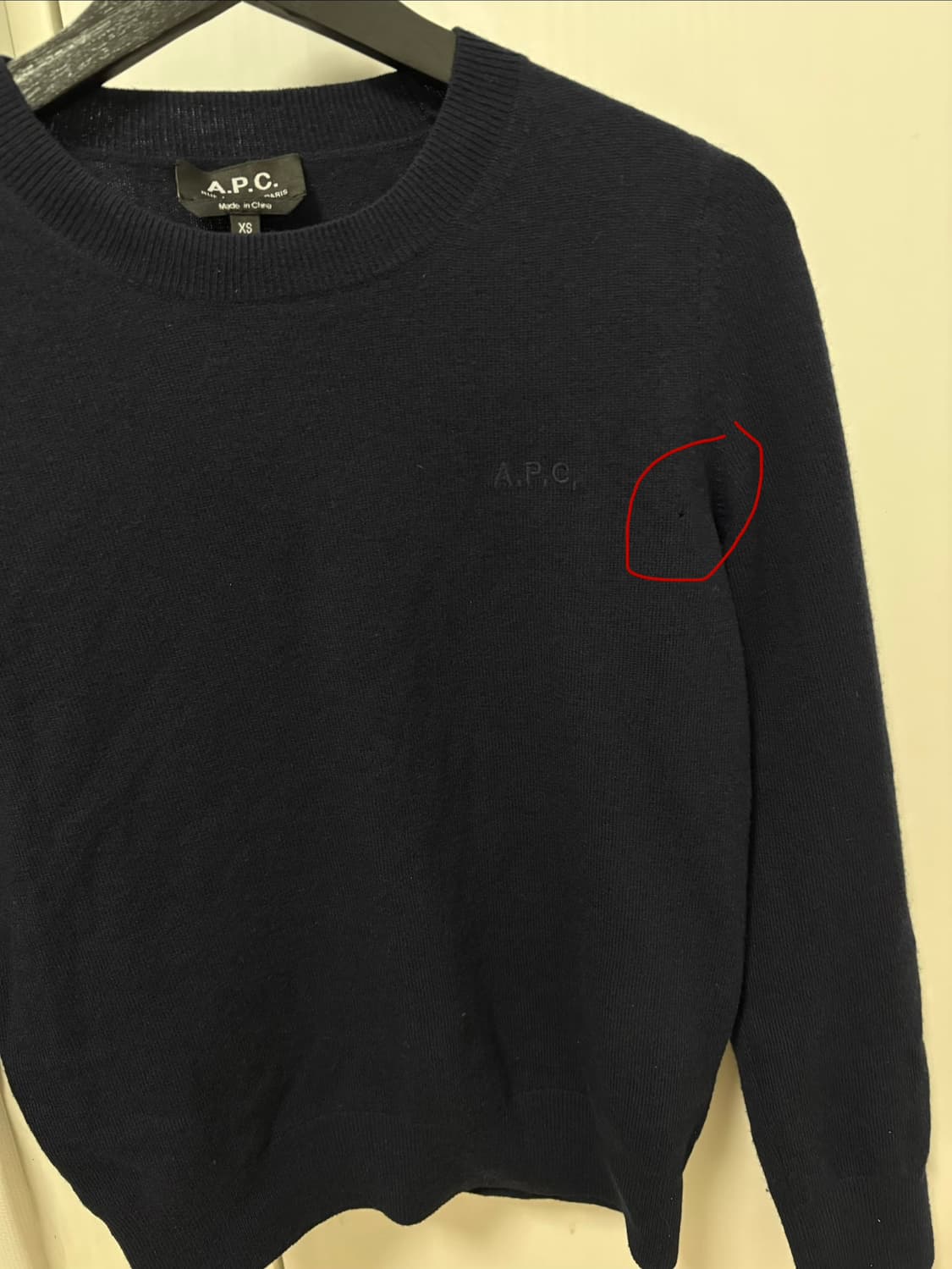 (W) 아페쎄 스웨터 다크 네이비 상품이미지5