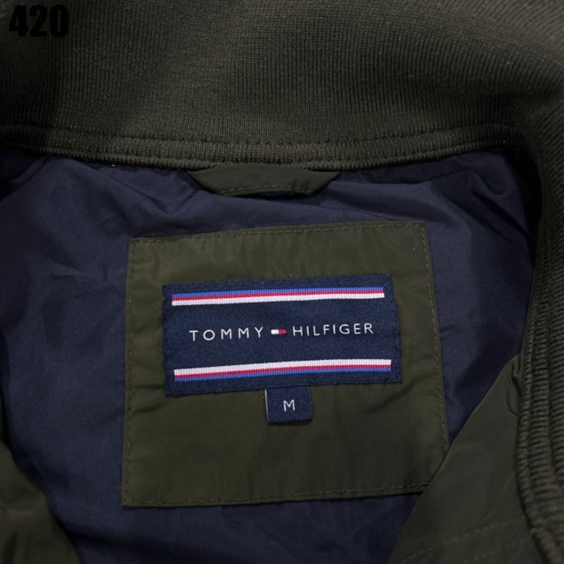 타미힐피거 카키색 봄버 자켓  상품이미지2
