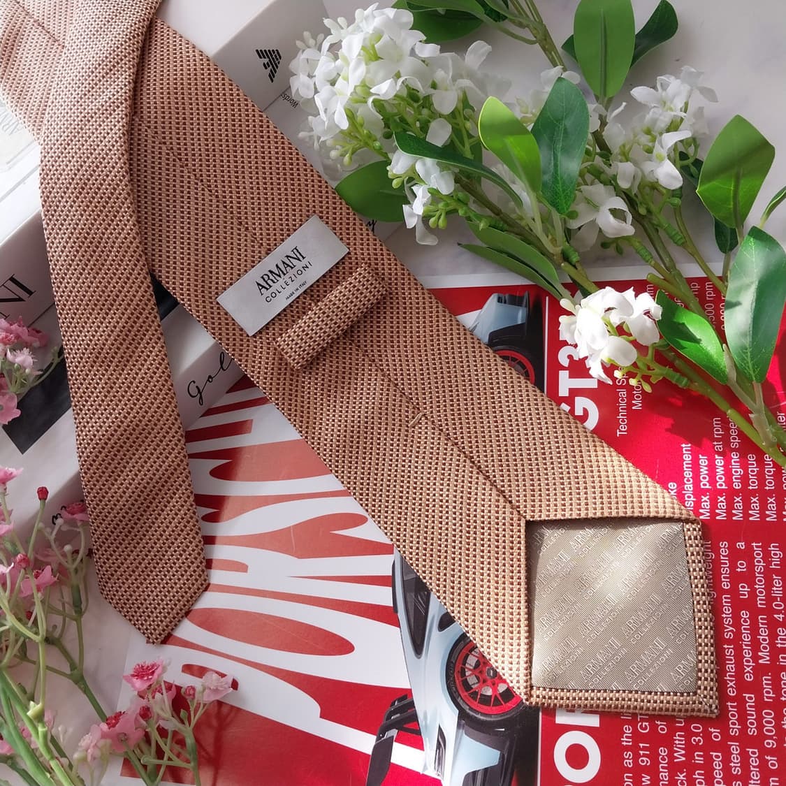 아르마니 꼴레지오니 마이크로 패턴 넥타이 8.6cm A+등급 K2133 상품이미지5