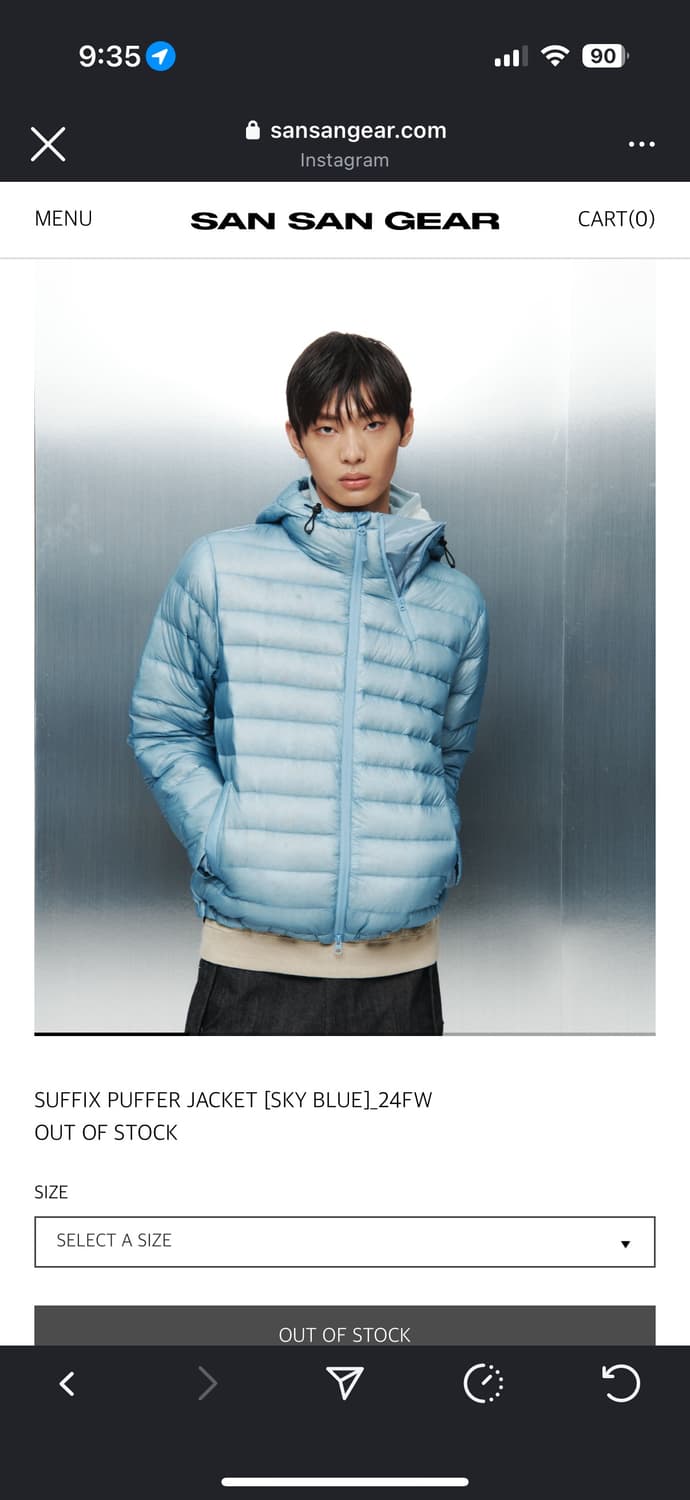 (상태s급) 산산기어 서피스푸퍼재킷 24FW 3사이즈 상품이미지1