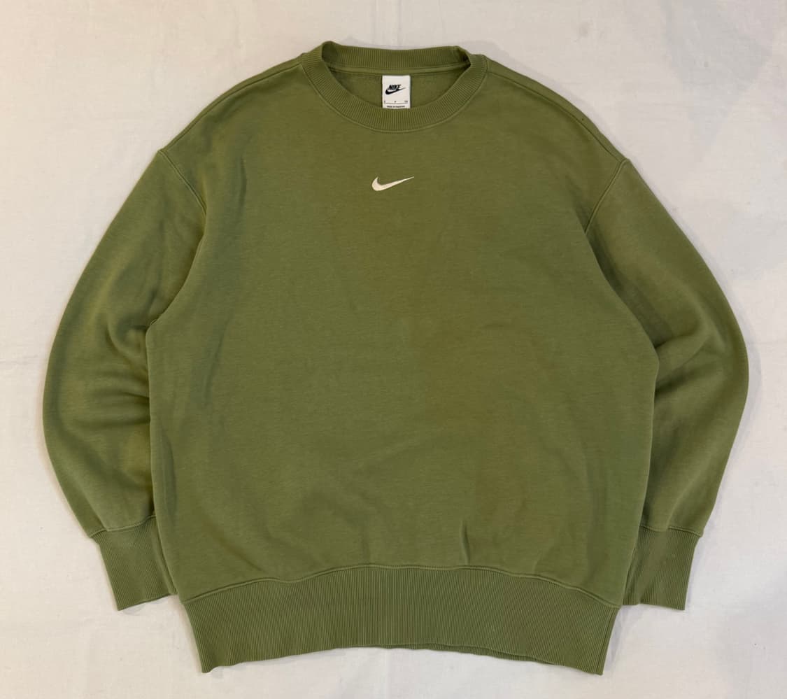 초희귀) 나이키 센터 스우시 맨투맨 스웻셔츠 말차 올리브 그린 상품이미지1