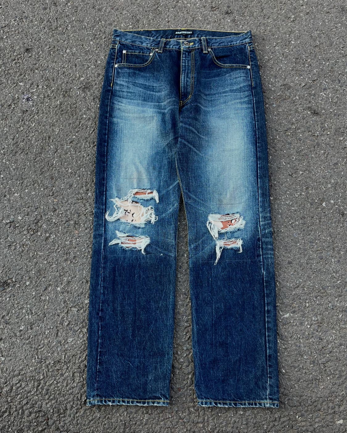 SANTASTIC! saru logo denim pants 🇯🇵 상품이미지3