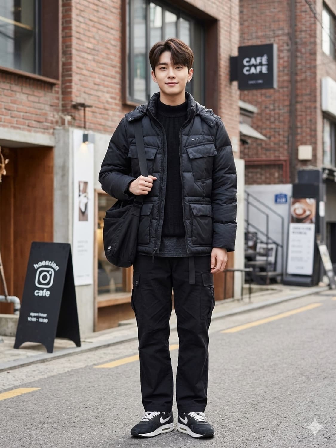 나이키 블랙 포켓 덕다운 패딩 자켓 상품이미지1