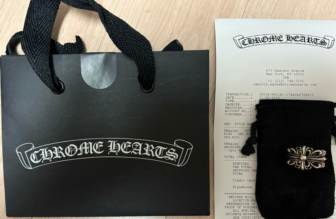 크롬하츠 더블 플로랄 링 us8 새상품 상품이미지1