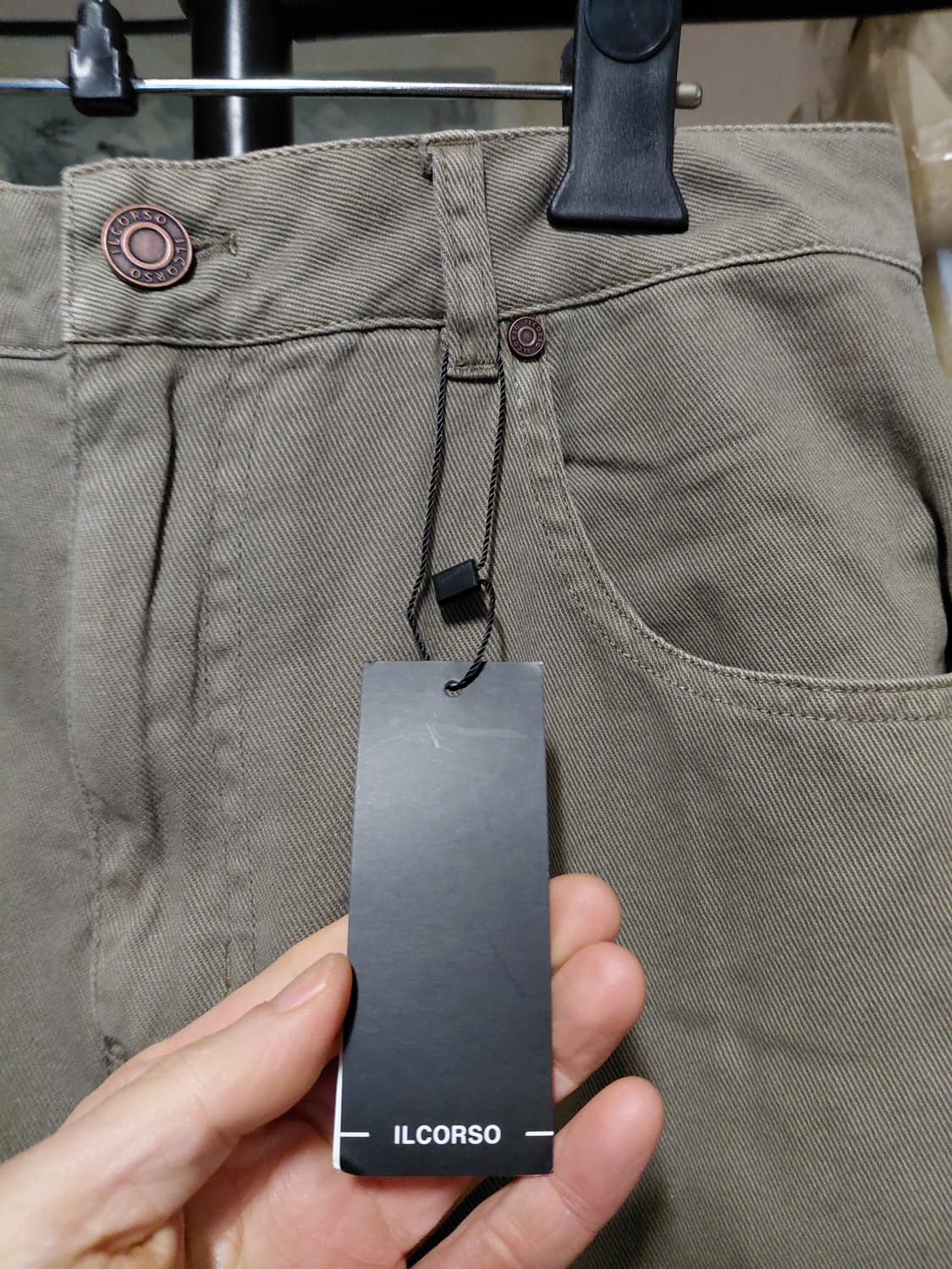 [일꼬르소](새제품)가먼트다잉 와이드 카고 팬츠32사이즈 상품이미지3