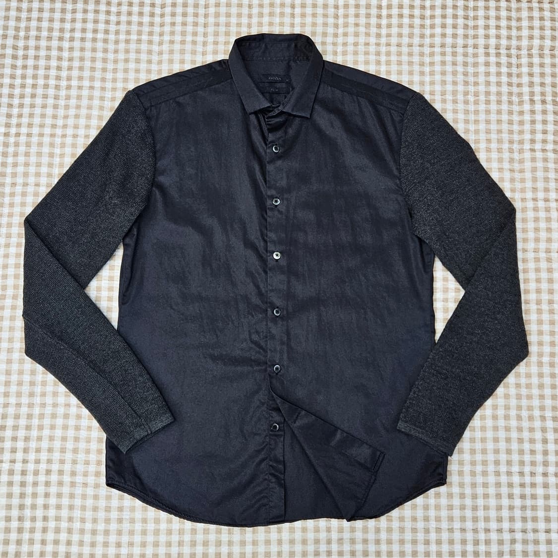 지오지아 니트소매 셔츠 남자100 상품이미지1