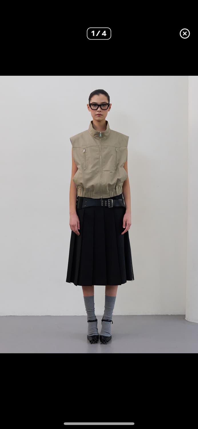 LCDC TM 플리츠 지퍼 스커트 상품이미지1