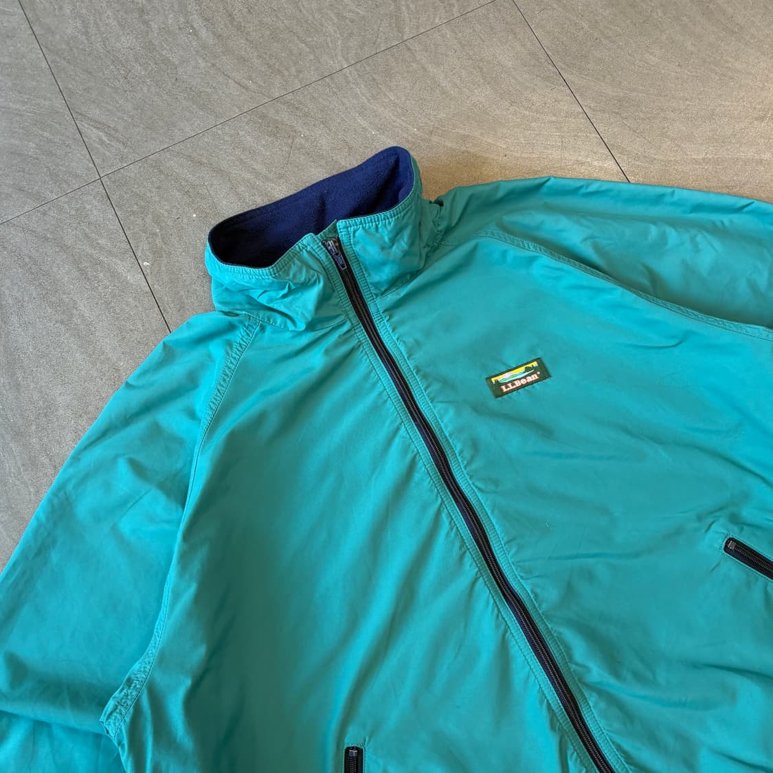 90년대 미국 생산 엘엘빈 청록 컬러 쓰리 시즌 웜업 자켓 상품이미지2