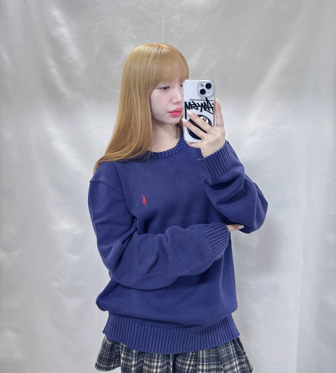 폴로 랄프로렌 네이비 포니 라운드 니트  상품이미지1