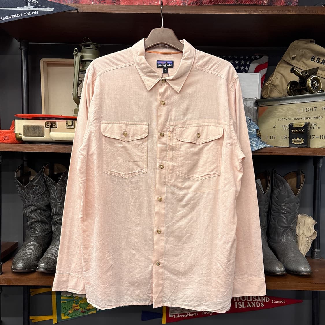 파타고니아 오가닉코튼 유틸리티 린넨셔츠 지퍼포켓 N958 상품이미지1