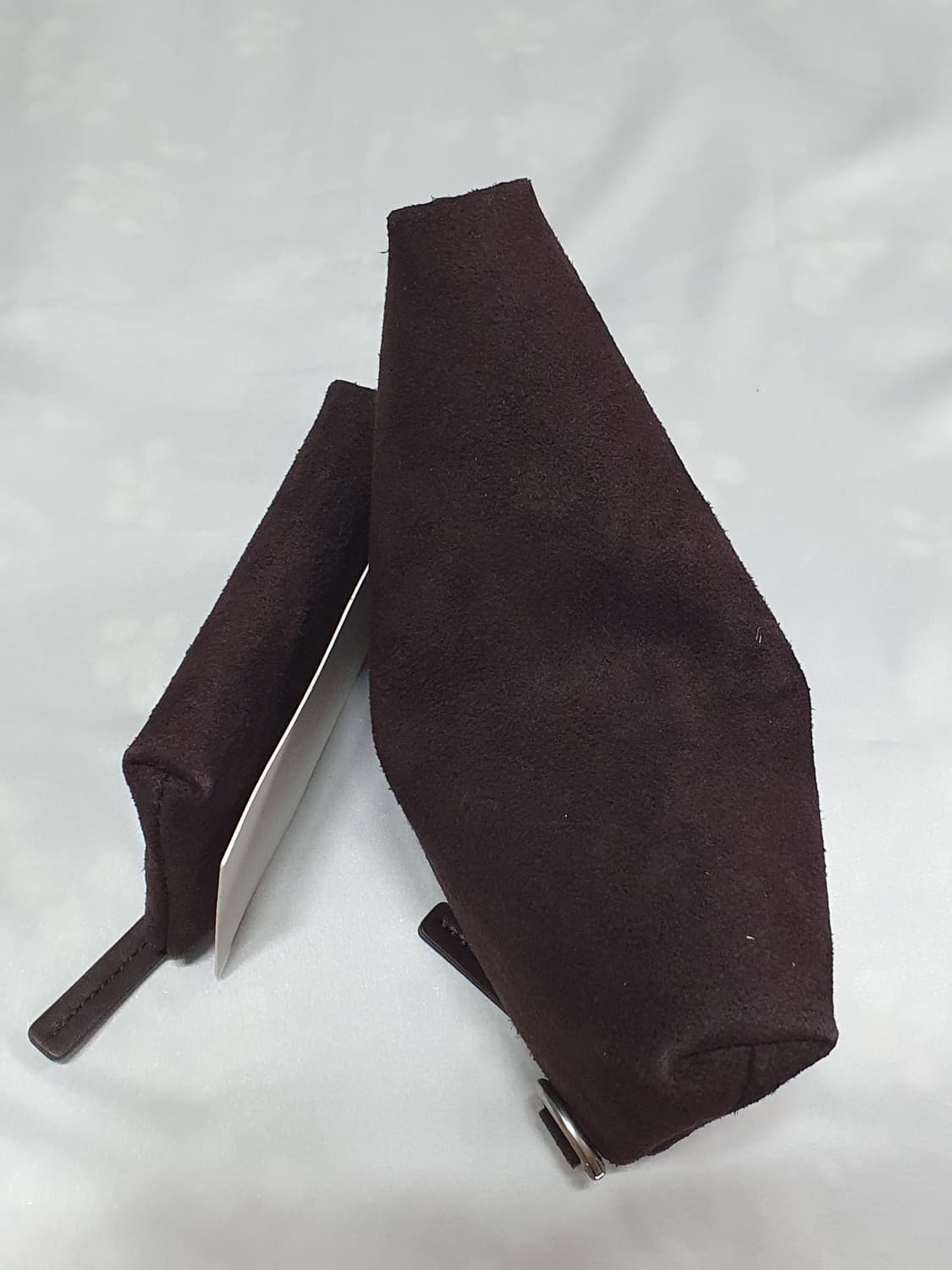 초코 다크 브라운 마뗑킴 스웨이드 소가죽 멀티 미니 파우치 미니숄더백  상품이미지10