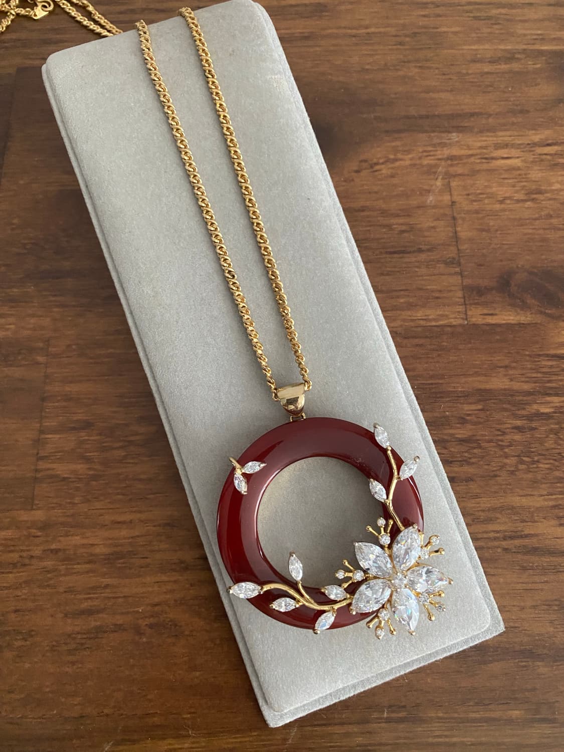 빈티지 악세서리 큐빅 펜던트 목걸이 상품이미지1