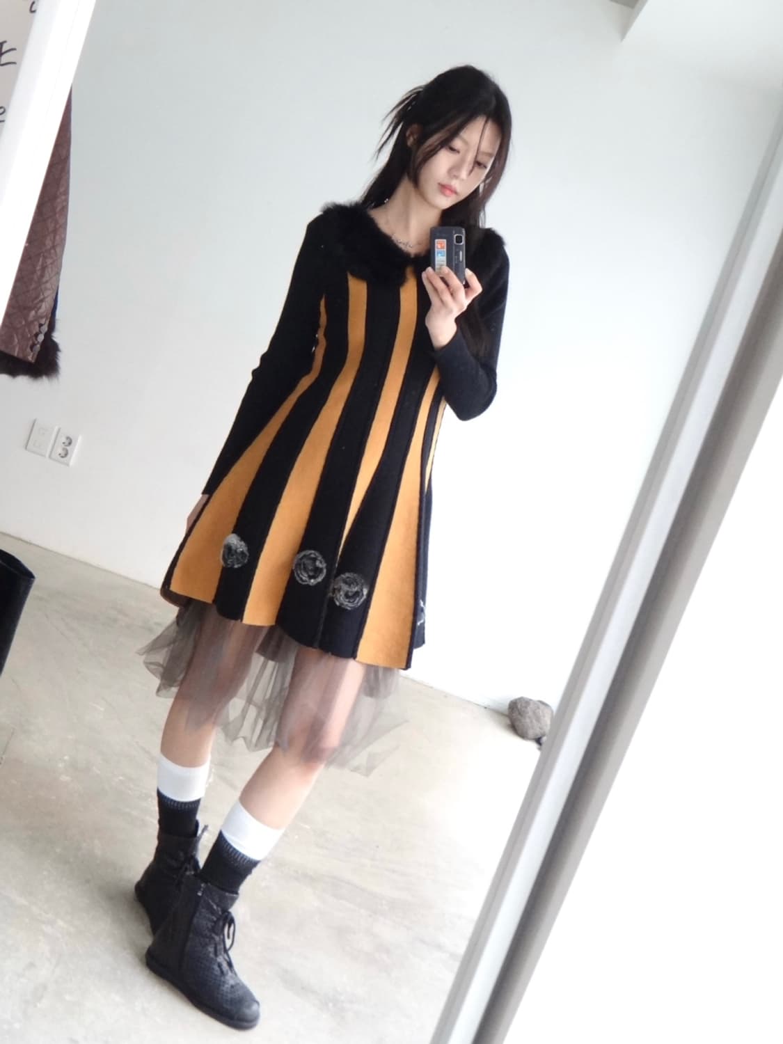 Pannel line pairy fur ops  상품이미지7